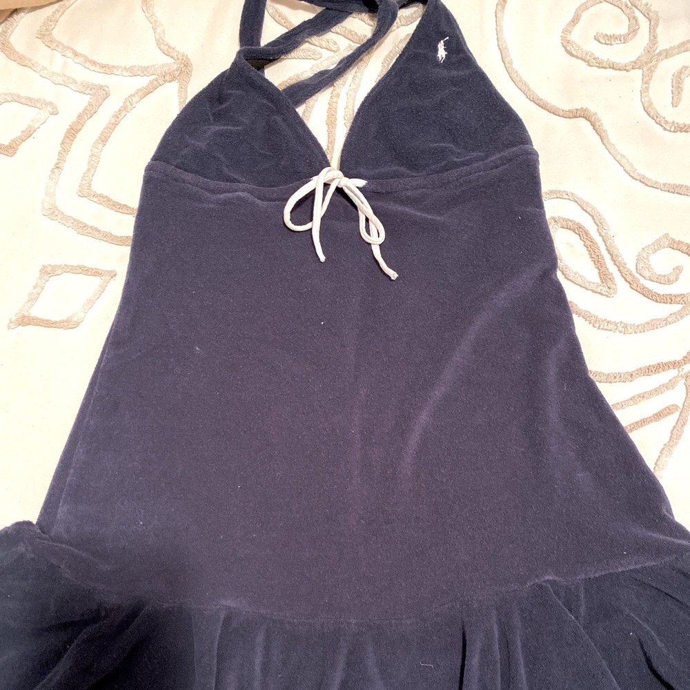 Polo Cotton/ towel halter top dress Medium